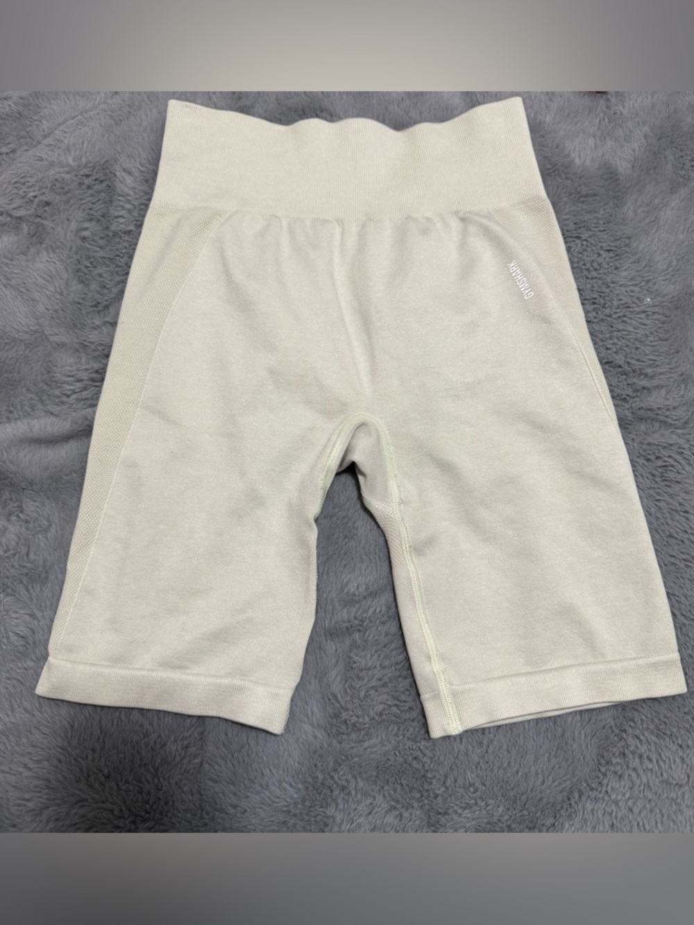 Gymshark Flex Cycling Shorts in light green marl